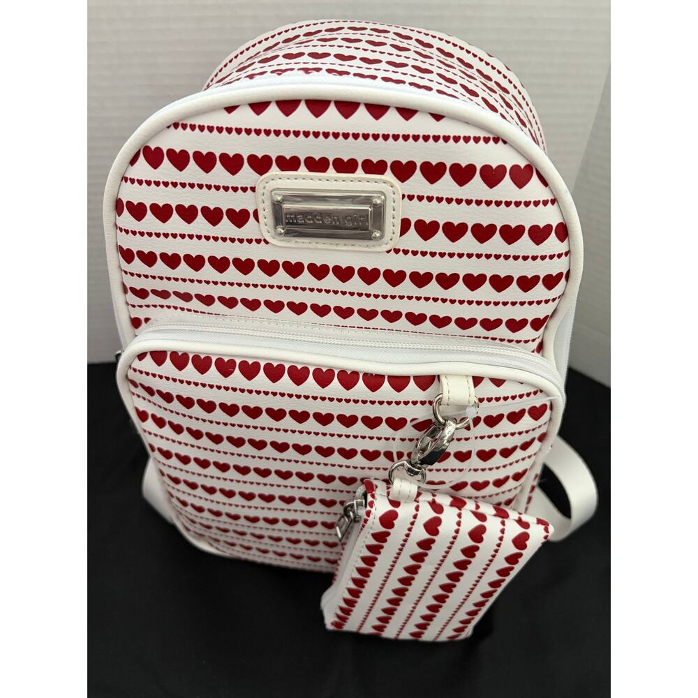 Steve Madden Mini backpack White mini red hearts